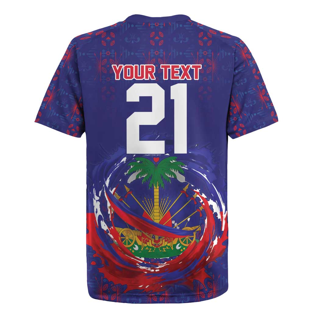 Custom Haiti Grenadye Alaso Rugby Jersey Blue Nou Retounen Anko 1974-2026 - Wonder Print Shop