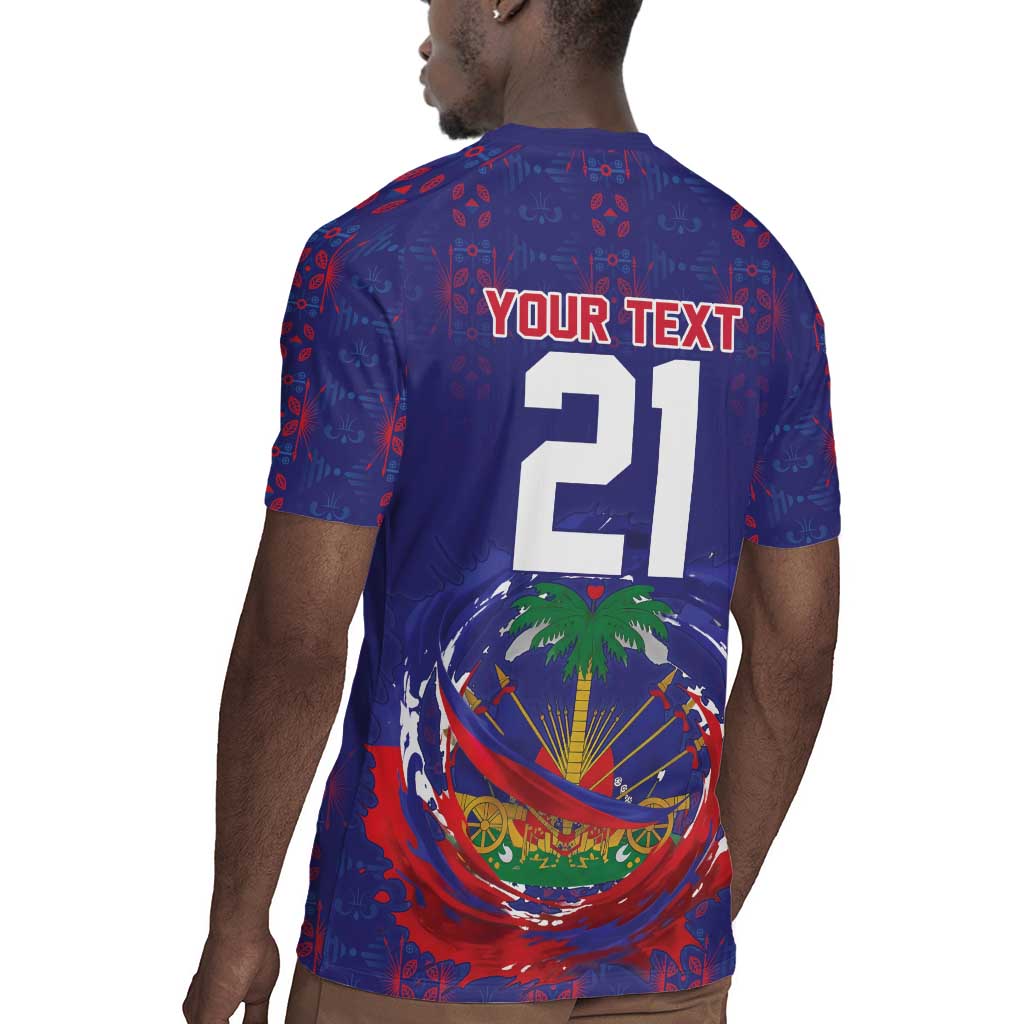 Custom Haiti Grenadye Alaso Rugby Jersey Blue Nou Retounen Anko 1974-2026 - Wonder Print Shop