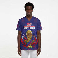 Custom Haiti Grenadye Alaso Scrub Top Blue Nou Retounen Anko 1974-2026 - Wonder Print Shop