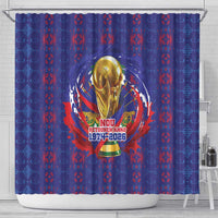 Haiti Grenadye Alaso Shower Curtain Blue Nou Retounen Anko 1974-2026 - Wonder Print Shop