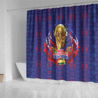 Haiti Grenadye Alaso Shower Curtain Blue Nou Retounen Anko 1974-2026 - Wonder Print Shop