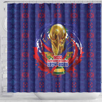 Haiti Grenadye Alaso Shower Curtain Blue Nou Retounen Anko 1974-2026 - Wonder Print Shop