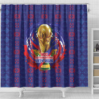 Haiti Grenadye Alaso Shower Curtain Blue Nou Retounen Anko 1974-2026 - Wonder Print Shop