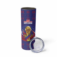 Custom Haiti Grenadye Alaso Skinny Tumbler Blue Nou Retounen Anko 1974-2026 - Wonder Print Shop