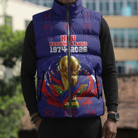Custom Haiti Grenadye Alaso Sleeveless Puffer Jacket Blue Nou Retounen Anko 1974-2026 - Wonder Print Shop