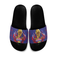 Haiti Grenadye Alaso Slide Sandals Blue Nou Retounen Anko 1974-2026 - Wonder Print Shop