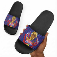 Haiti Grenadye Alaso Slide Sandals Blue Nou Retounen Anko 1974-2026 - Wonder Print Shop