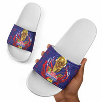 Haiti Grenadye Alaso Slide Sandals Blue Nou Retounen Anko 1974-2026 - Wonder Print Shop