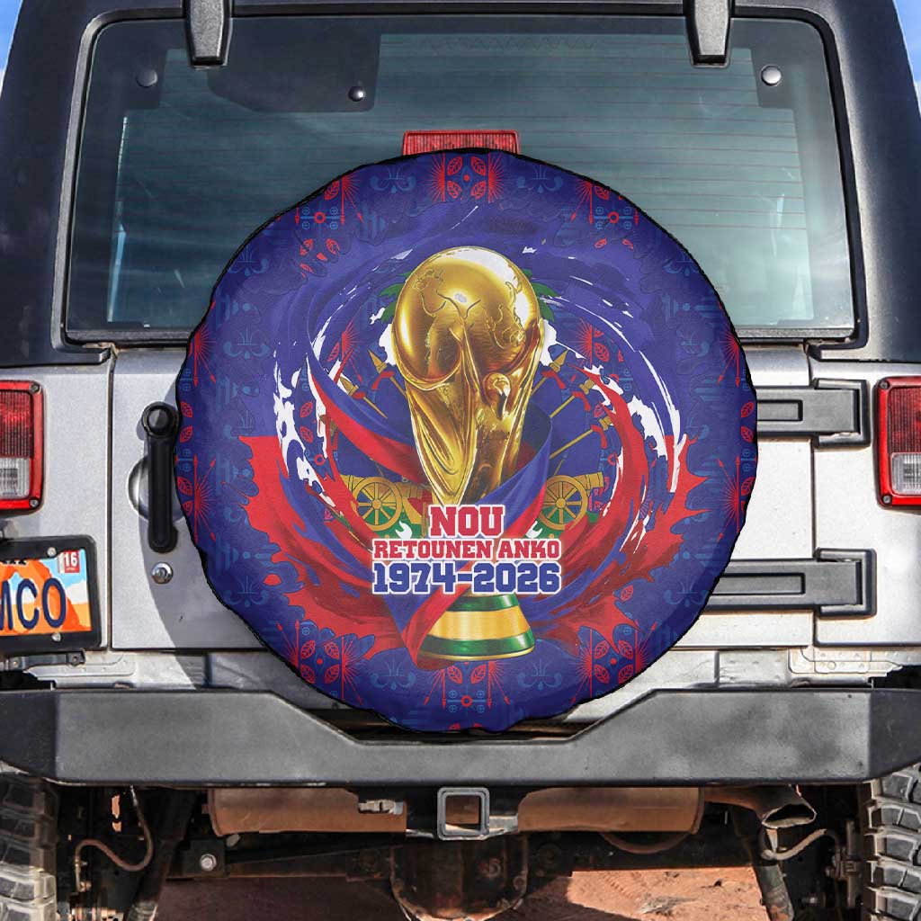 Haiti Grenadye Alaso Spare Tire Cover Blue Nou Retounen Anko 1974-2026 - Wonder Print Shop