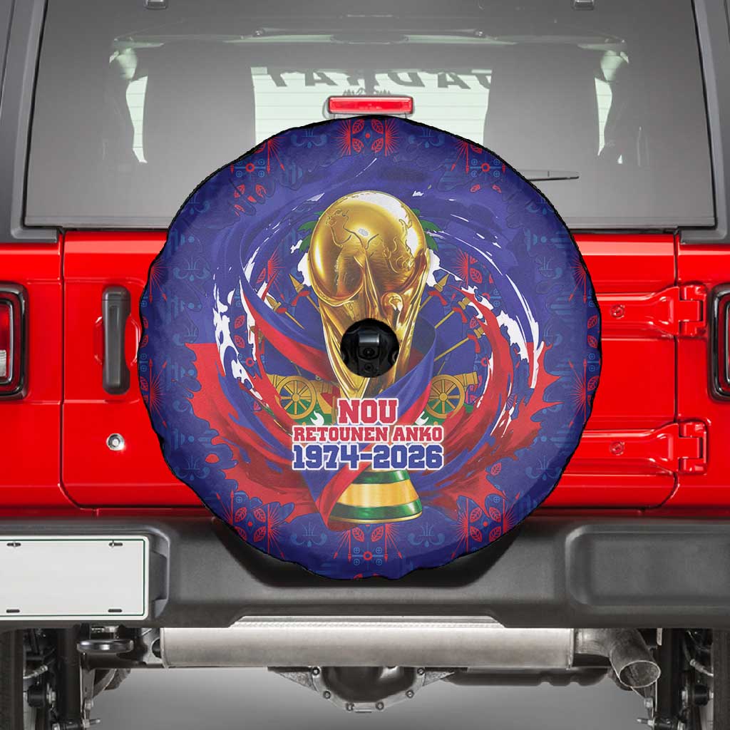 Haiti Grenadye Alaso Spare Tire Cover Blue Nou Retounen Anko 1974-2026 - Wonder Print Shop