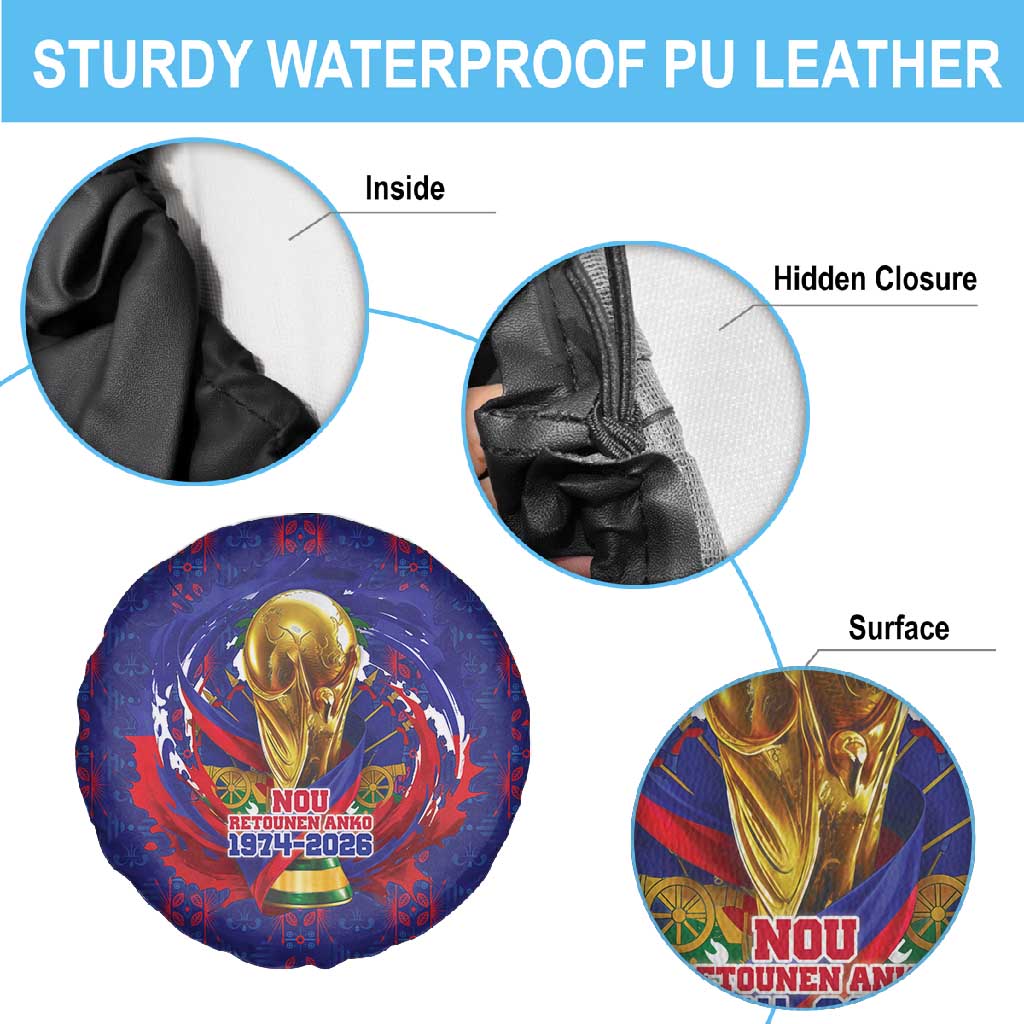 Haiti Grenadye Alaso Spare Tire Cover Blue Nou Retounen Anko 1974-2026 - Wonder Print Shop