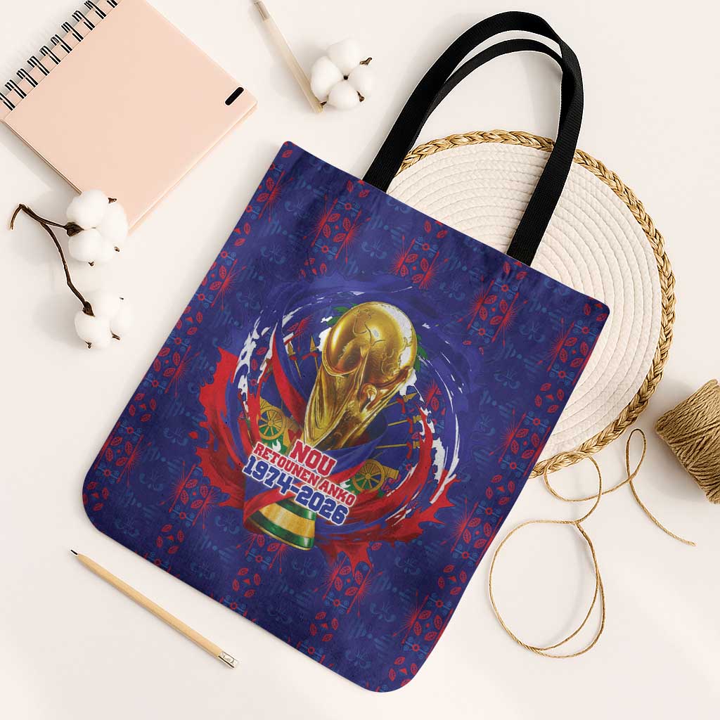 Haiti Grenadye Alaso Tote Bag Blue Nou Retounen Anko 1974-2026 - Wonder Print Shop