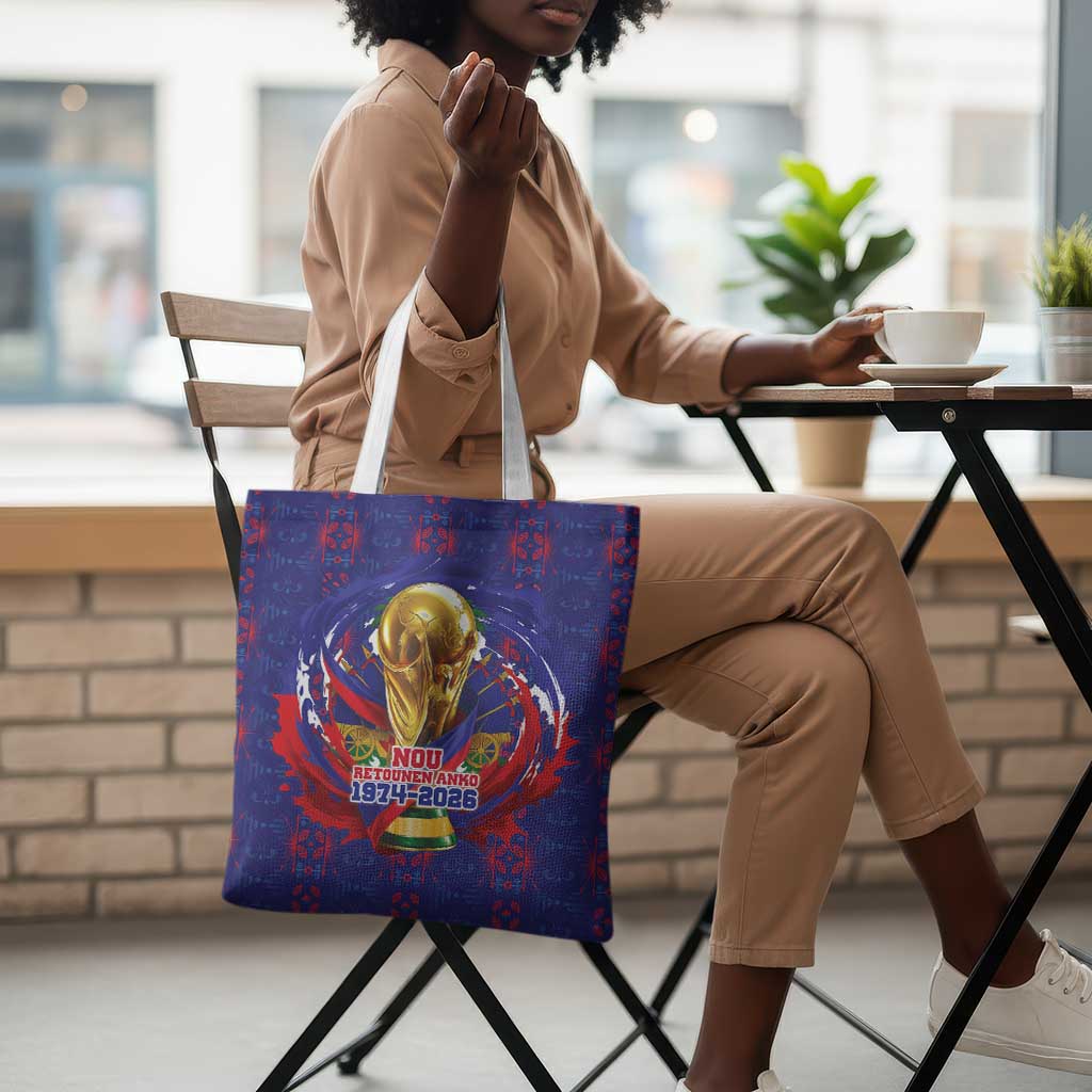 Haiti Grenadye Alaso Tote Bag Blue Nou Retounen Anko 1974-2026 - Wonder Print Shop
