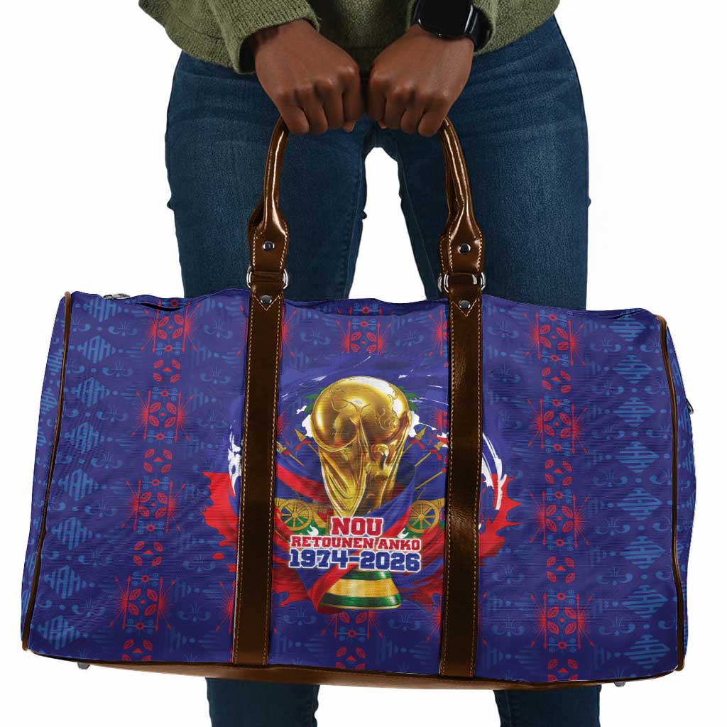 Haiti Grenadye Alaso Travel Bag Blue Nou Retounen Anko 1974-2026 - Wonder Print Shop