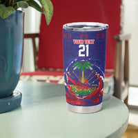 Custom Haiti Grenadye Alaso Tumbler Cup Blue Nou Retounen Anko 1974-2026 - Wonder Print Shop