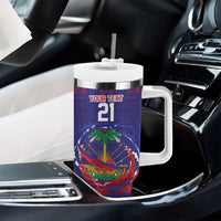 Custom Haiti Grenadye Alaso Tumbler With Handle Blue Nou Retounen Anko 1974-2026 - Wonder Print Shop