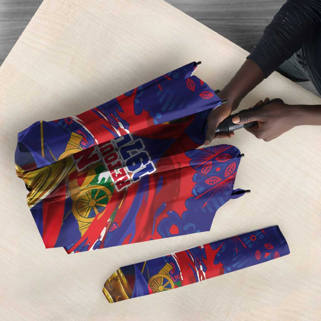 Haiti Grenadye Alaso Umbrella Blue Nou Retounen Anko 1974-2026 - Wonder Print Shop