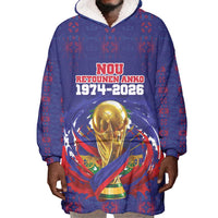 Custom Haiti Grenadye Alaso Wearable Blanket Hoodie Blue Nou Retounen Anko 1974-2026 - Wonder Print Shop