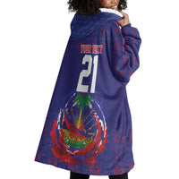 Custom Haiti Grenadye Alaso Wearable Blanket Hoodie Blue Nou Retounen Anko 1974-2026 - Wonder Print Shop