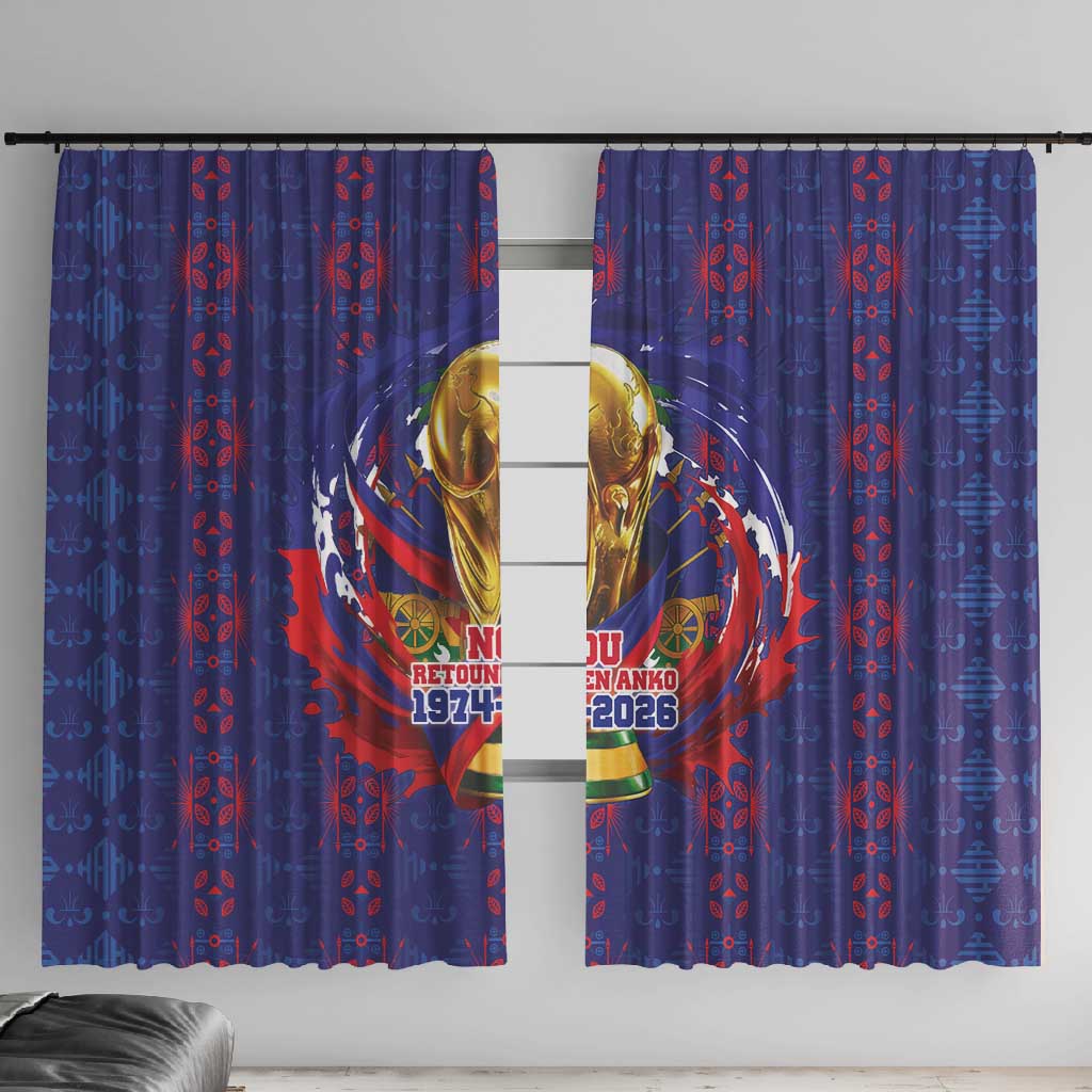 Haiti Grenadye Alaso Window Curtain Blue Nou Retounen Anko 1974-2026 - Wonder Print Shop