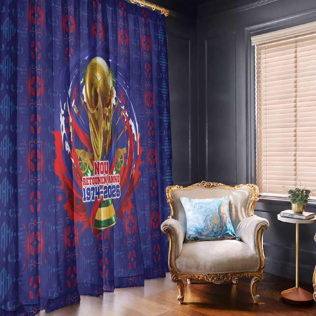Haiti Grenadye Alaso Window Curtain Blue Nou Retounen Anko 1974-2026 - Wonder Print Shop