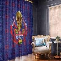 Haiti Grenadye Alaso Window Curtain Blue Nou Retounen Anko 1974-2026 - Wonder Print Shop