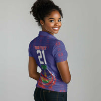 Custom Haiti Grenadye Alaso Women Polo Shirt Blue Nou Retounen Anko 1974-2026 - Wonder Print Shop