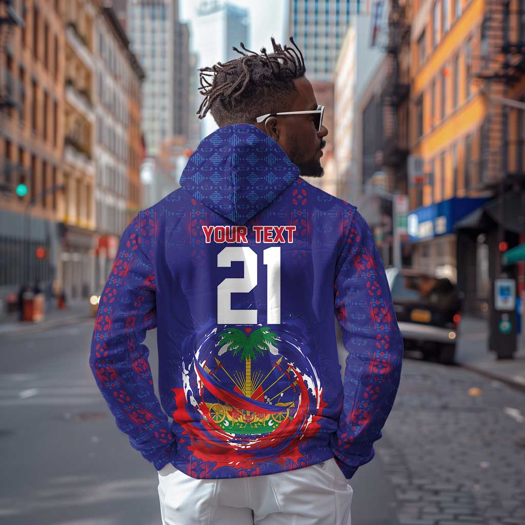 Custom Haiti Grenadye Alaso Zip Hoodie Blue Nou Retounen Anko 1974-2026 - Wonder Print Shop