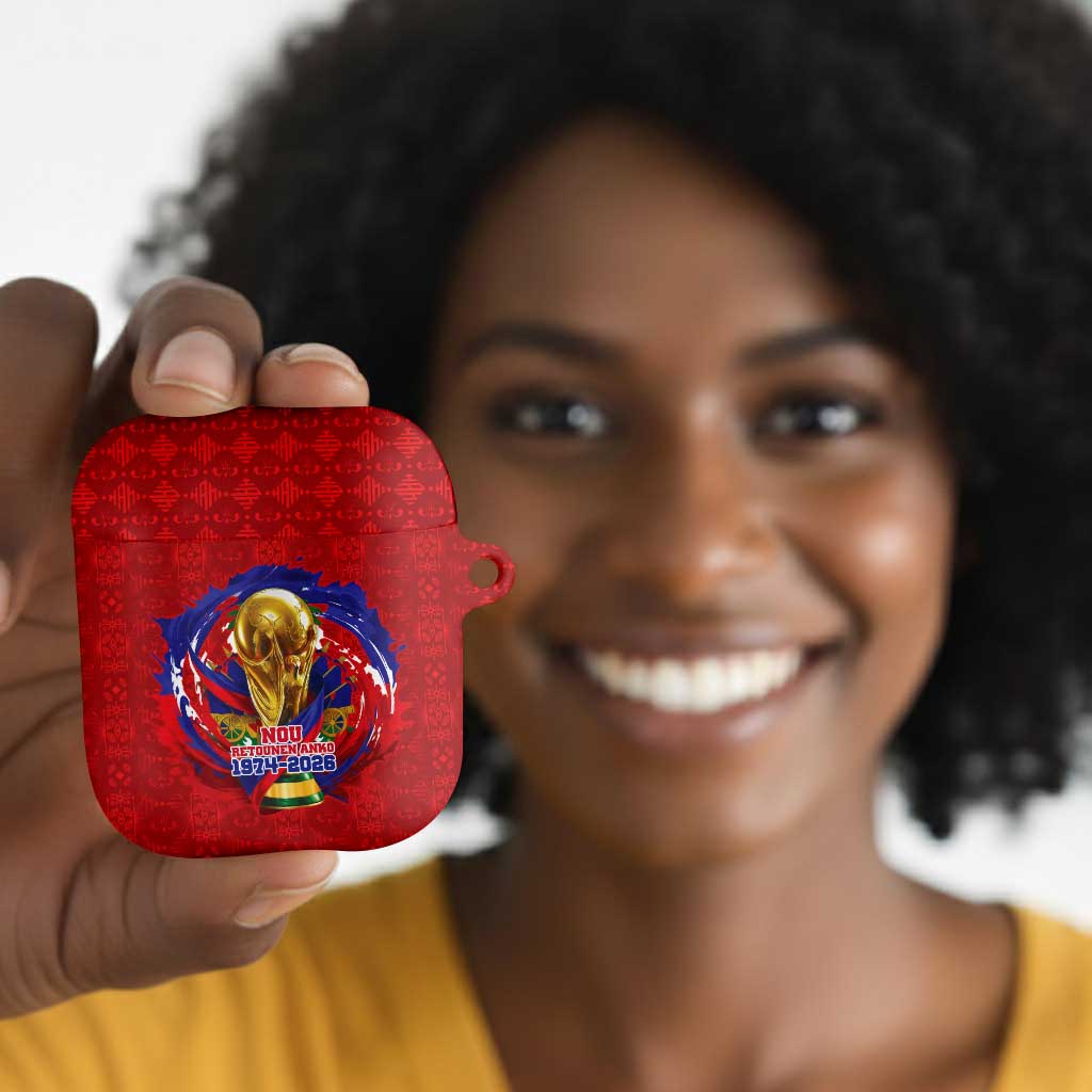 Haiti Grenadye Alaso AirPods Case Red Nou Retounen Anko 1974-2026 - Wonder Print Shop