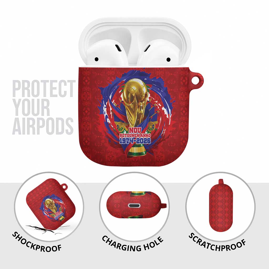 Haiti Grenadye Alaso AirPods Case Red Nou Retounen Anko 1974-2026 - Wonder Print Shop