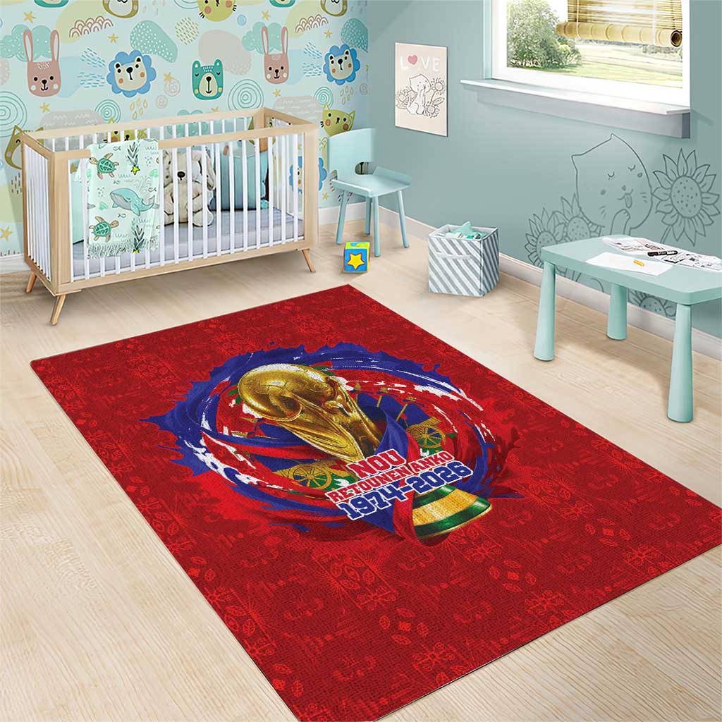 Haiti Grenadye Alaso Area Rug Red Nou Retounen Anko 1974-2026 - Wonder Print Shop