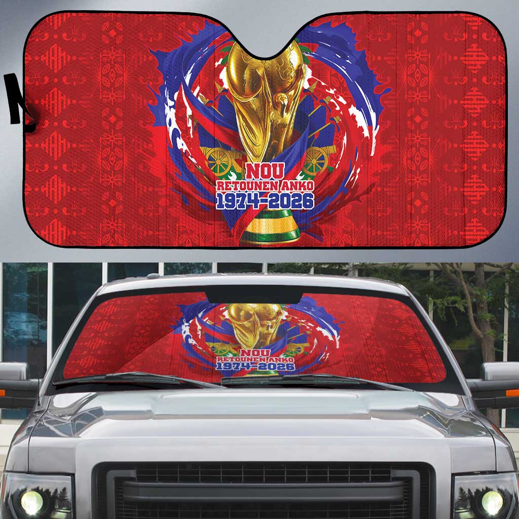 Haiti Grenadye Alaso Auto Sun Shade Red Nou Retounen Anko 1974-2026 - Wonder Print Shop