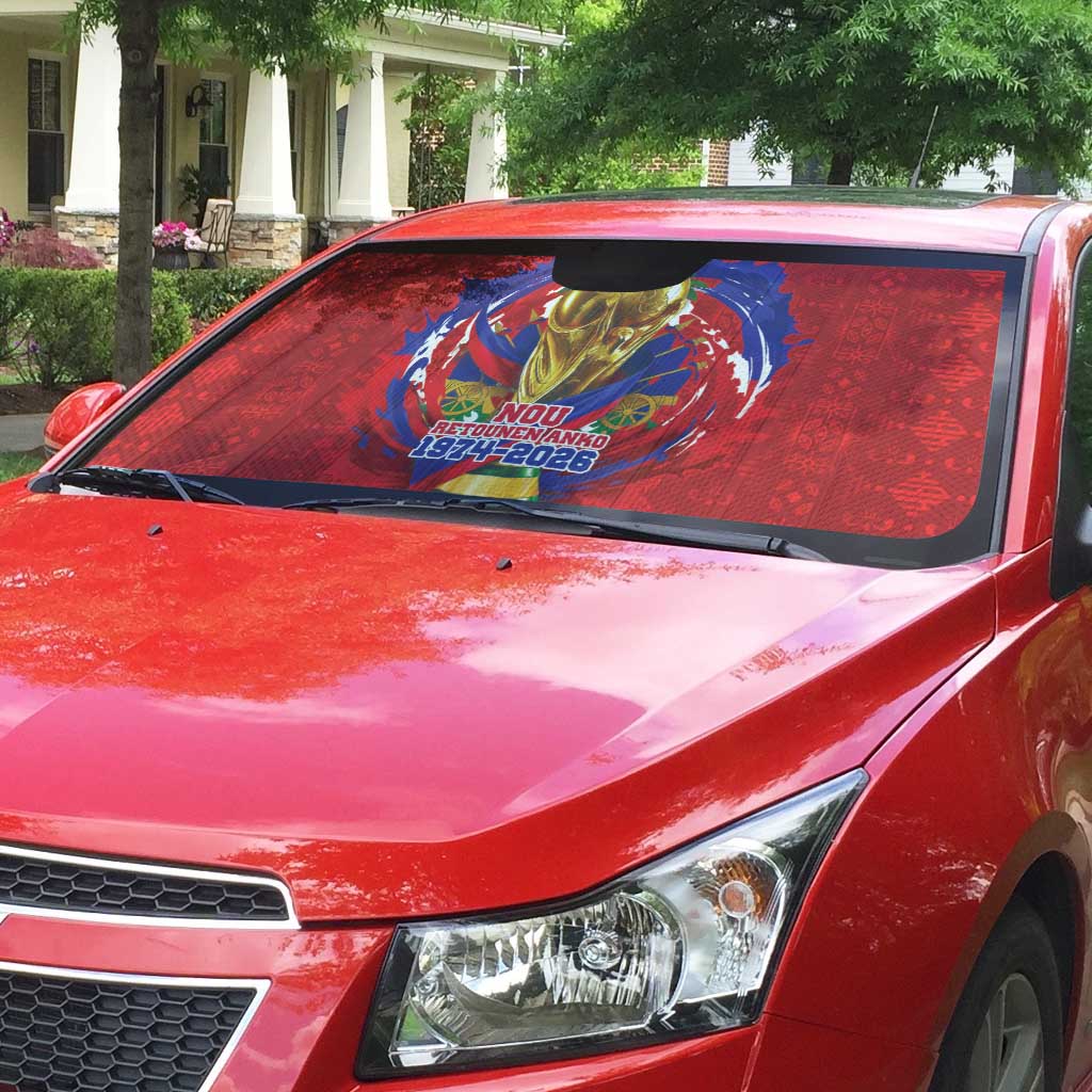 Haiti Grenadye Alaso Auto Sun Shade Red Nou Retounen Anko 1974-2026 - Wonder Print Shop