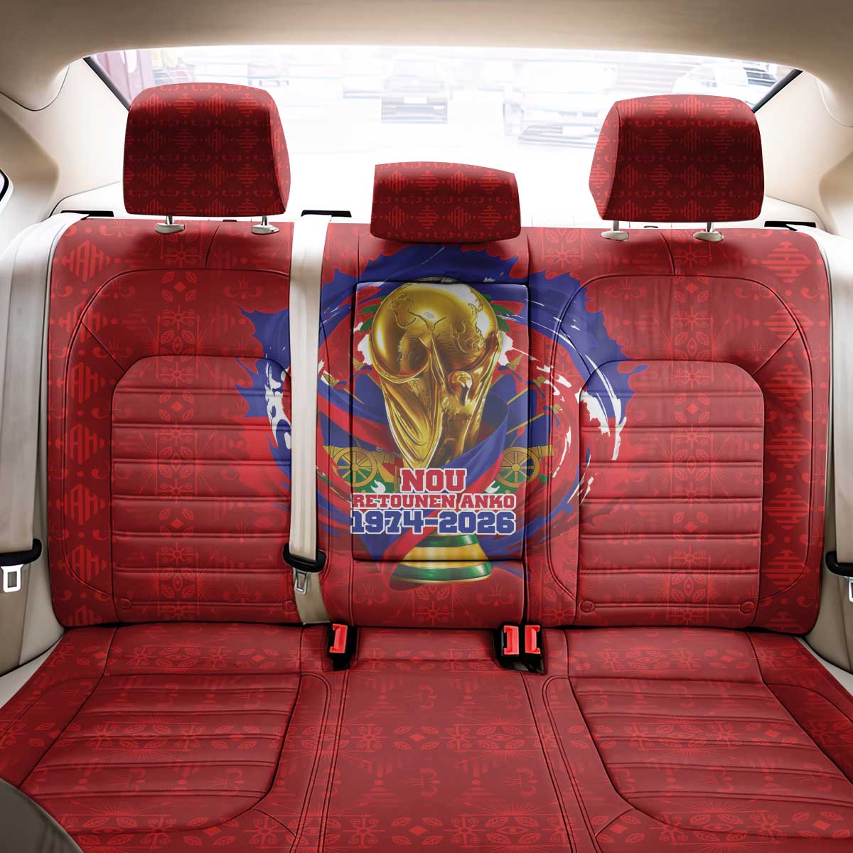 Haiti Grenadye Alaso Back Car Seat Cover Red Nou Retounen Anko 1974-2026 - Wonder Print Shop