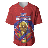 Custom Haiti Grenadye Alaso Baseball Jersey Red Nou Retounen Anko 1974-2026 - Wonder Print Shop