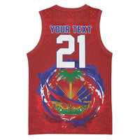 Custom Haiti Grenadye Alaso Basketball Jersey Red Nou Retounen Anko 1974-2026 - Wonder Print Shop
