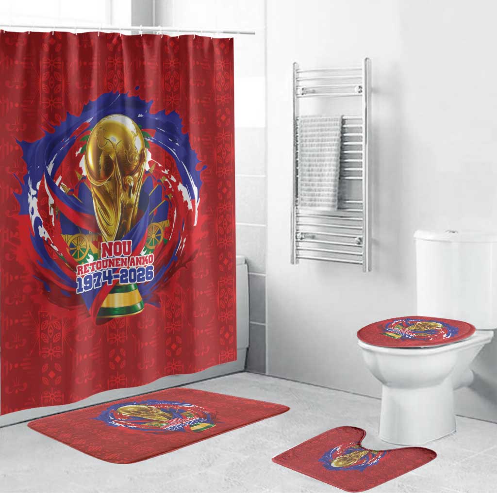 Haiti Grenadye Alaso Bathroom Set Red Nou Retounen Anko 1974-2026 - Wonder Print Shop
