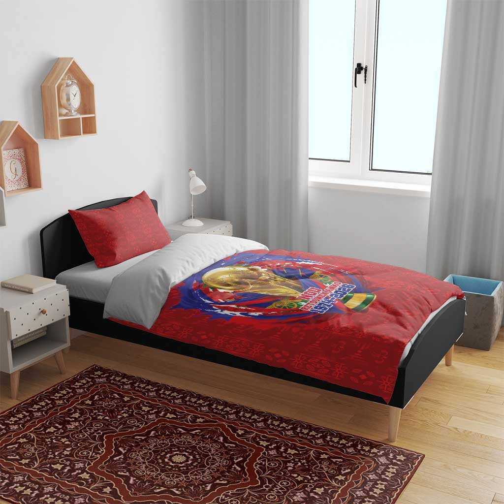 Haiti Grenadye Alaso Bedding Set Red Nou Retounen Anko 1974-2026 - Wonder Print Shop