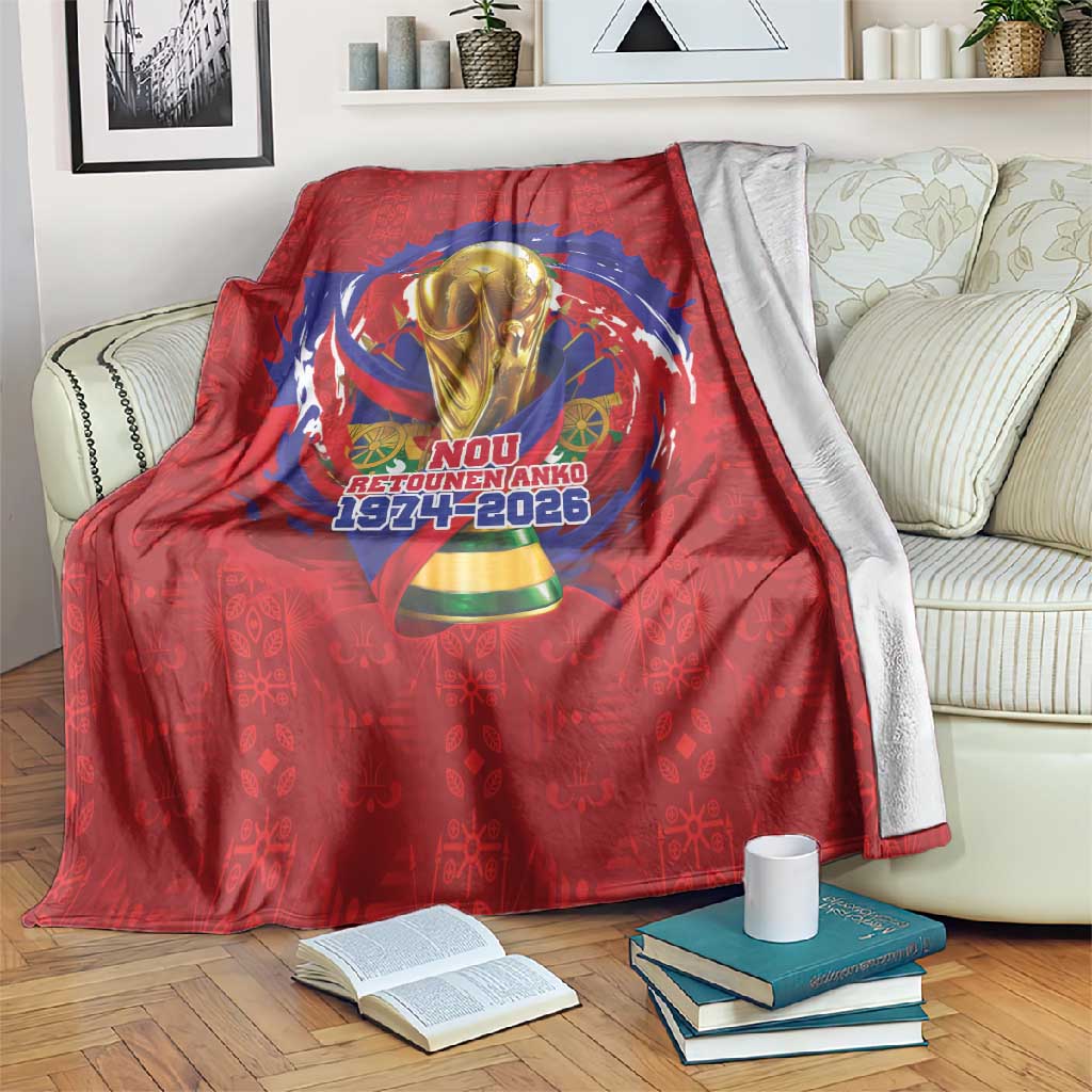 Haiti Grenadye Alaso Blanket Red Nou Retounen Anko 1974-2026 - Wonder Print Shop