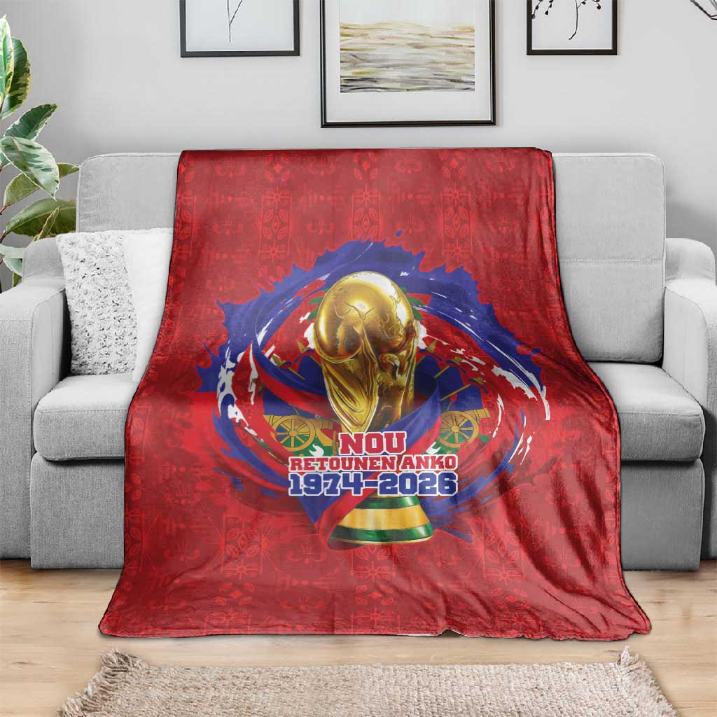 Haiti Grenadye Alaso Blanket Red Nou Retounen Anko 1974-2026 - Wonder Print Shop