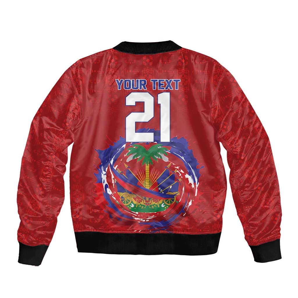 Custom Haiti Grenadye Alaso Bomber Jacket Red Nou Retounen Anko 1974-2026 - Wonder Print Shop