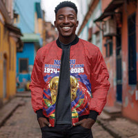 Custom Haiti Grenadye Alaso Bomber Jacket Red Nou Retounen Anko 1974-2026 - Wonder Print Shop
