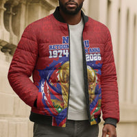 Custom Haiti Grenadye Alaso Bomber Puffer Jacket Red Nou Retounen Anko 1974-2026 - Wonder Print Shop