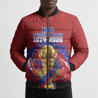 Custom Haiti Grenadye Alaso Bomber Puffer Jacket Red Nou Retounen Anko 1974-2026 - Wonder Print Shop