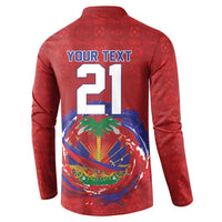 Custom Haiti Grenadye Alaso Button Sweatshirt Red Nou Retounen Anko 1974-2026