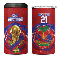 Custom Haiti Grenadye Alaso 4 in 1 Can Cooler Tumbler Red Nou Retounen Anko 1974-2026 - Wonder Print Shop