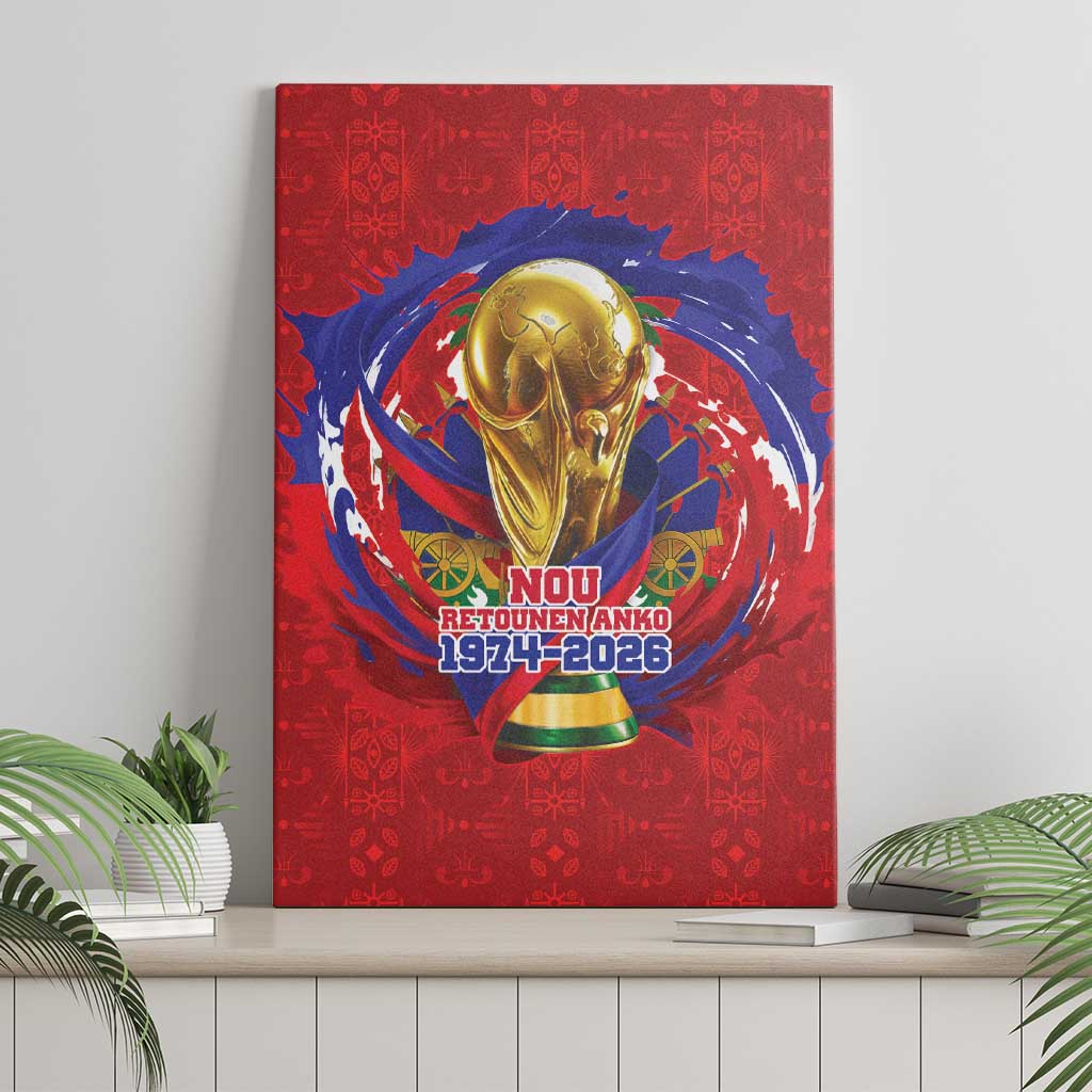Haiti Grenadye Alaso Canvas Wall Art Red Nou Retounen Anko 1974-2026 - Wonder Print Shop