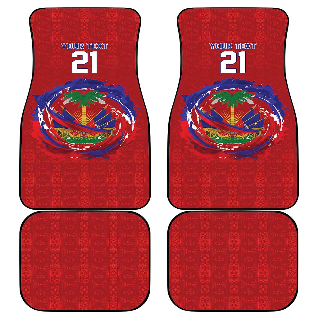Custom Haiti Grenadye Alaso Car Mats Red Nou Retounen Anko 1974-2026 - Wonder Print Shop