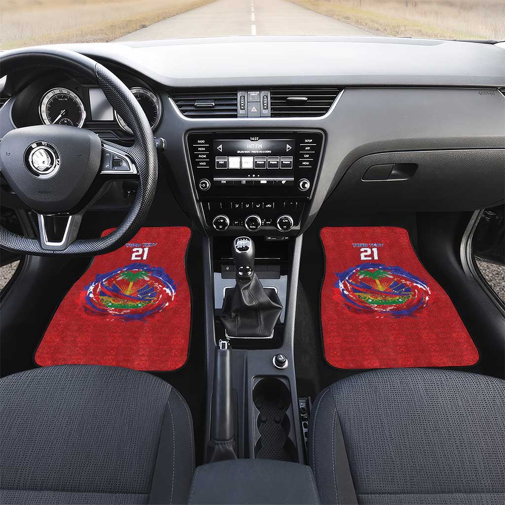 Custom Haiti Grenadye Alaso Car Mats Red Nou Retounen Anko 1974-2026 - Wonder Print Shop