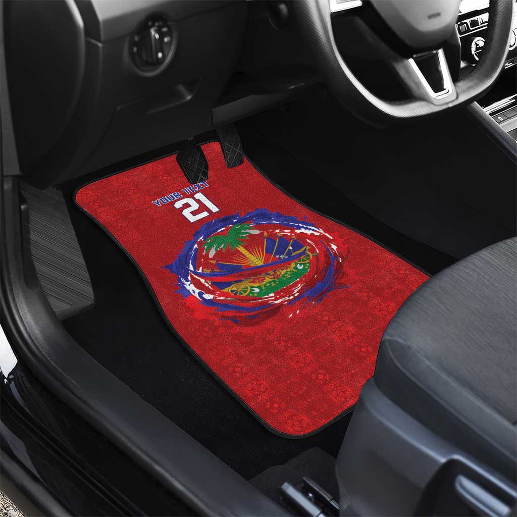 Custom Haiti Grenadye Alaso Car Mats Red Nou Retounen Anko 1974-2026 - Wonder Print Shop